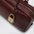 Tasche Amazona 31 Cropped aus mahagonibraunem Glanzleder