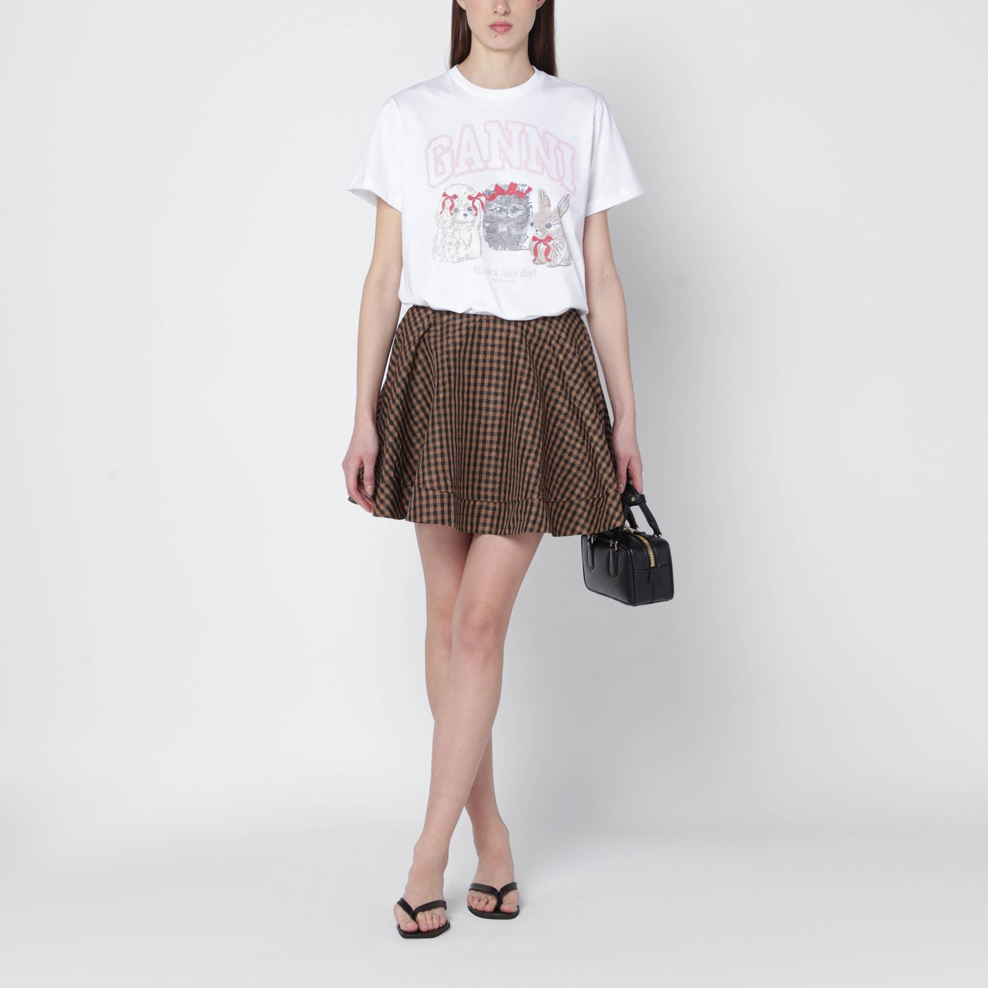 Weißes T-Shirt mit Logoprint