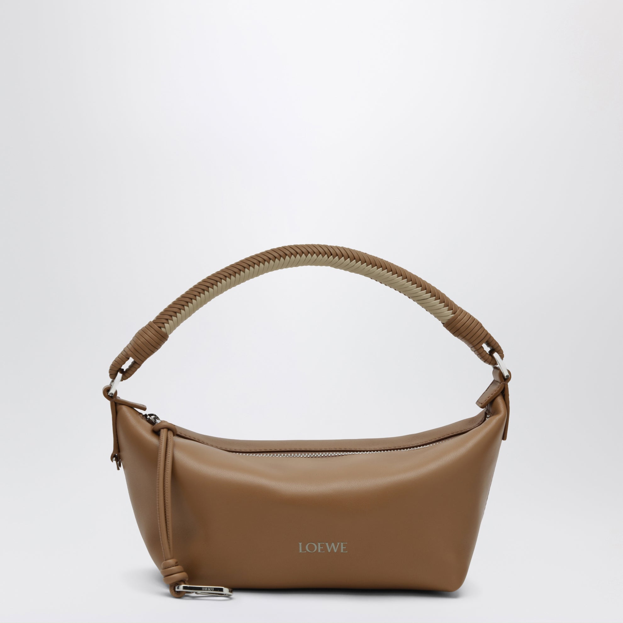 Mini borsa Cala in nappa di agnello mocha e beige