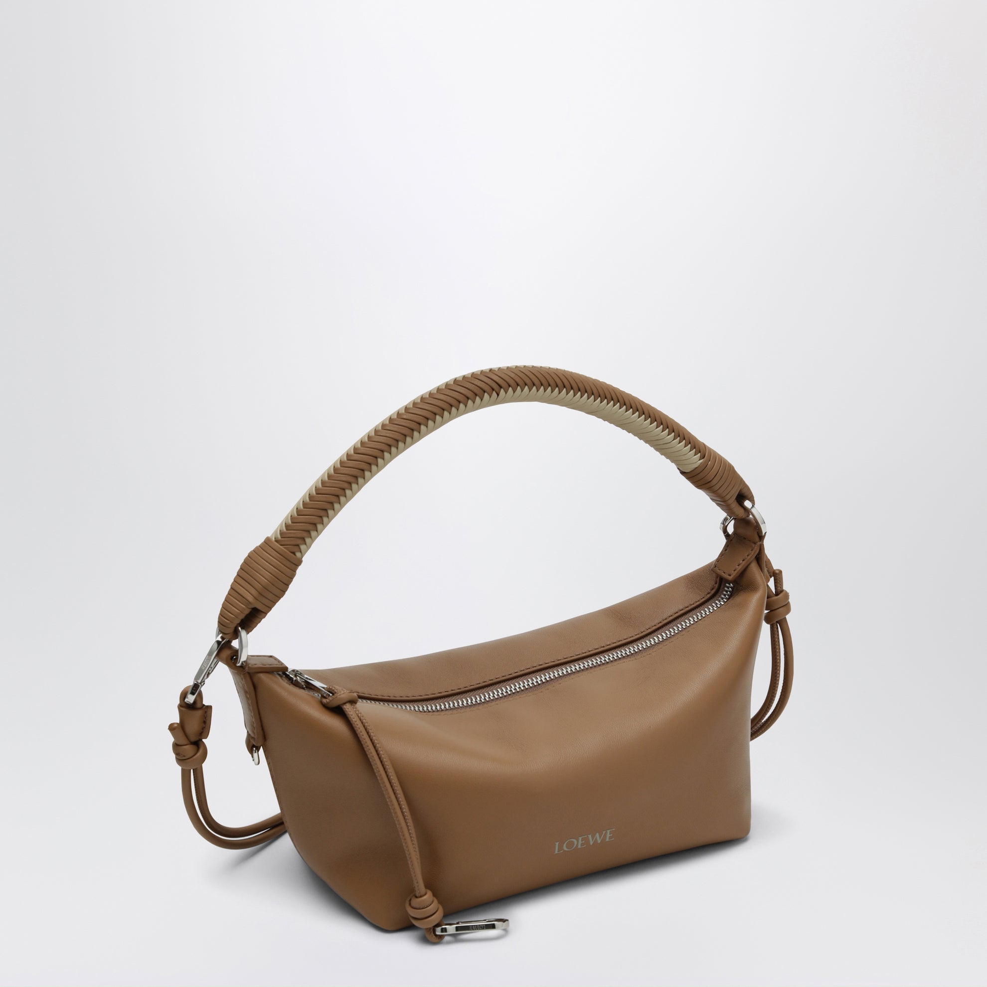 Mini borsa Cala in nappa di agnello mocha e beige