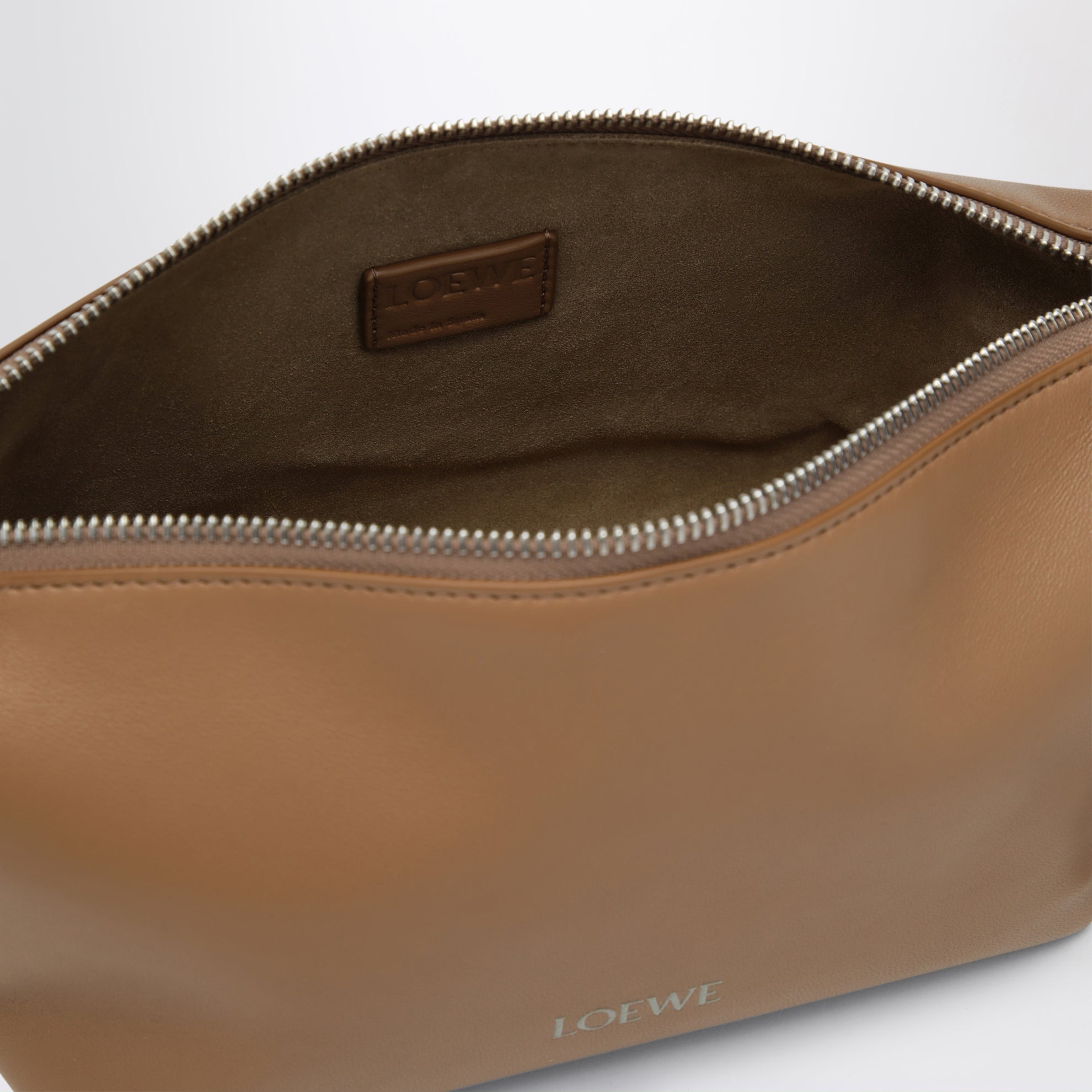 Mini borsa Cala in nappa di agnello mocha e beige