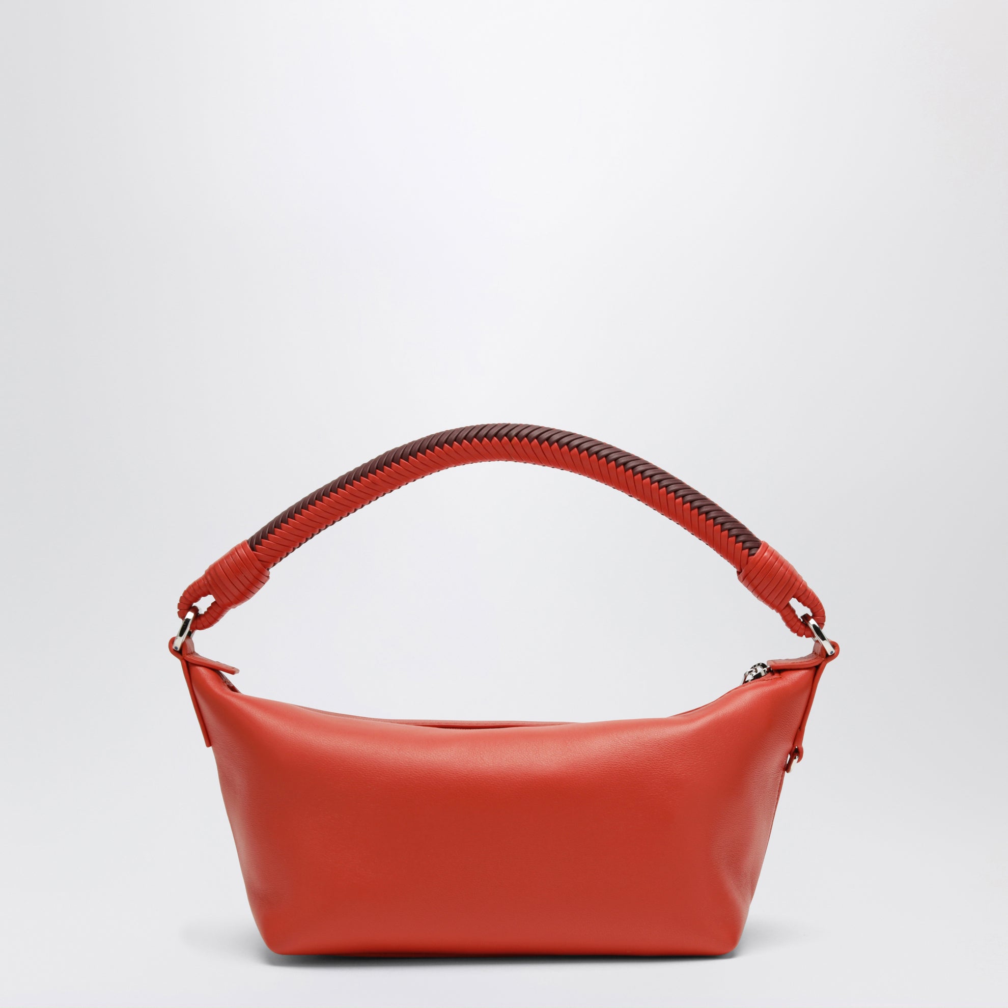 Mini borsa Cala in nappa di agnello arancione