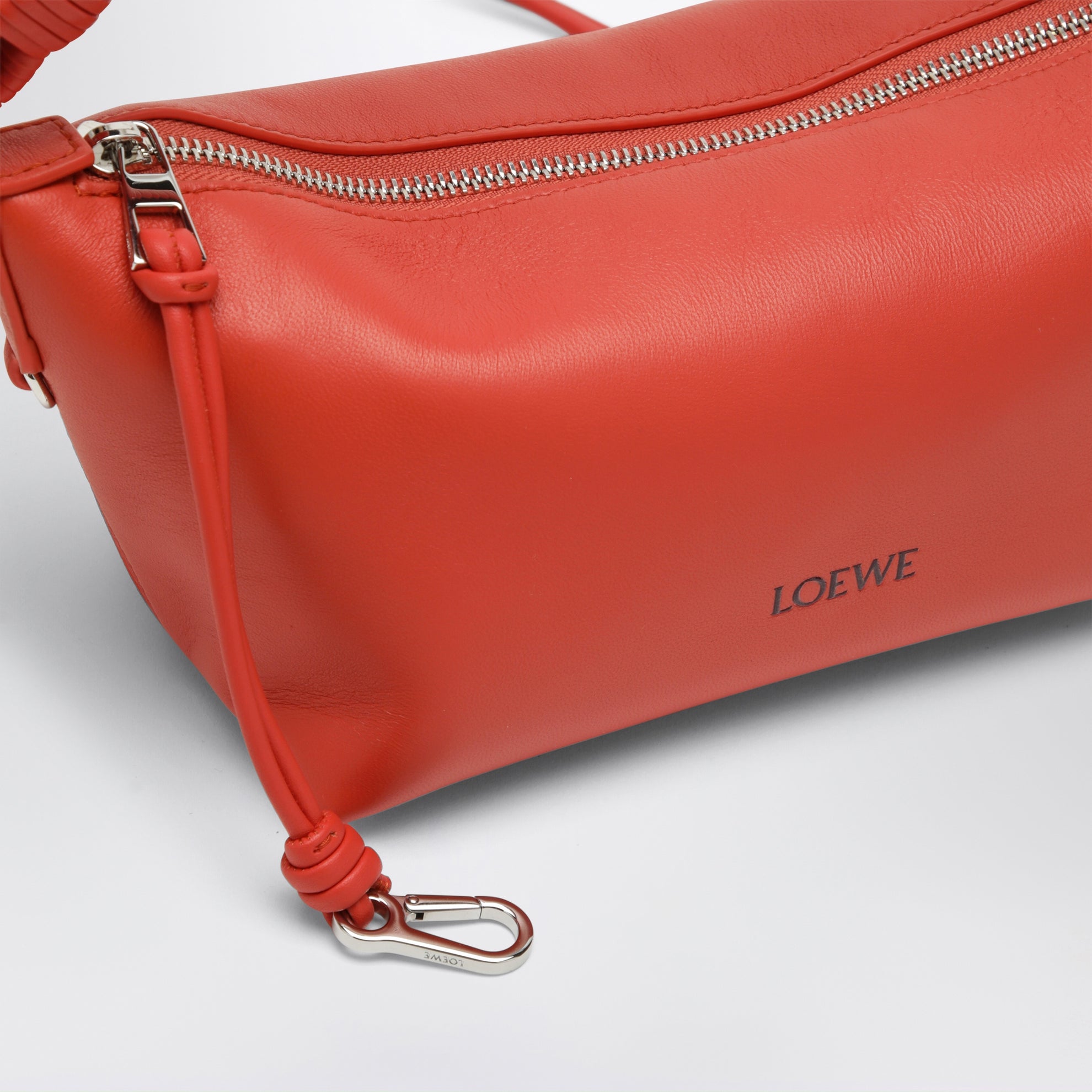 Mini borsa Cala in nappa di agnello arancione