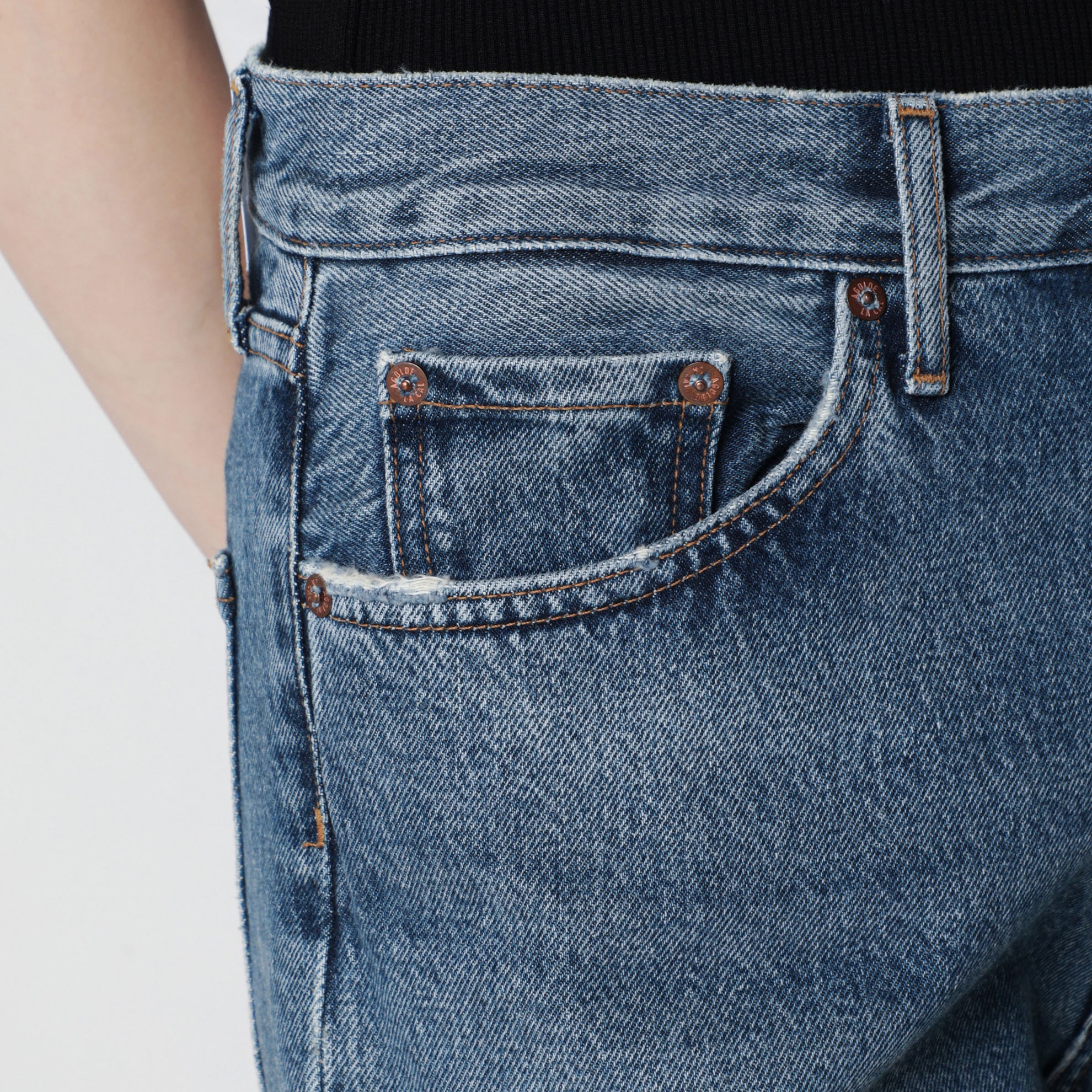 Lana straight-leg jeans in indigo denim