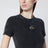 Cropped washed black T-shirt with metallic Oval D