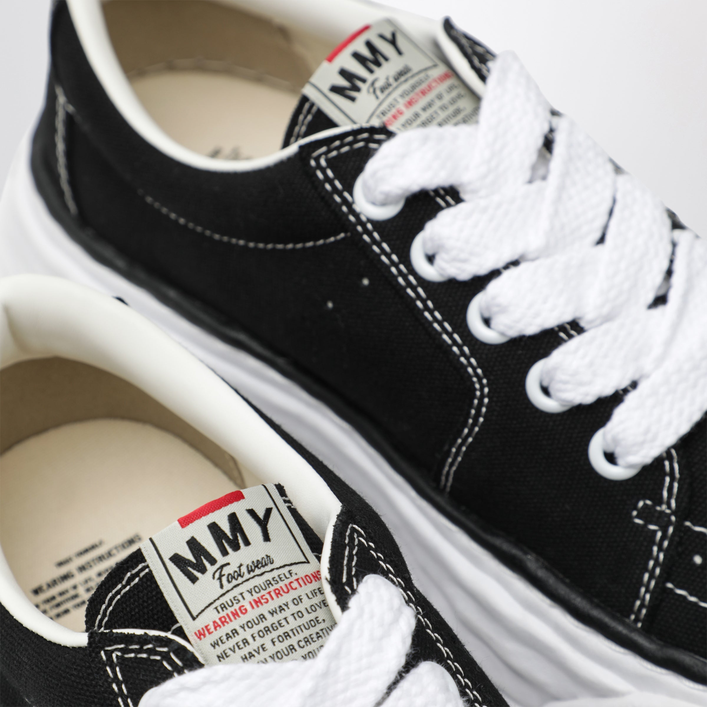 Maison MIHARA YASUHIRO Eric sneakers in black canvas | TheDoubleF