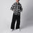 Giacca camicia reversibile in french terry nera/bianca