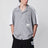 Camicia a quadri grigia in cotone a strati