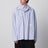 Camicia doppio strato in cotone azzurra a righe