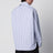 Camicia doppio strato in cotone azzurra a righe
