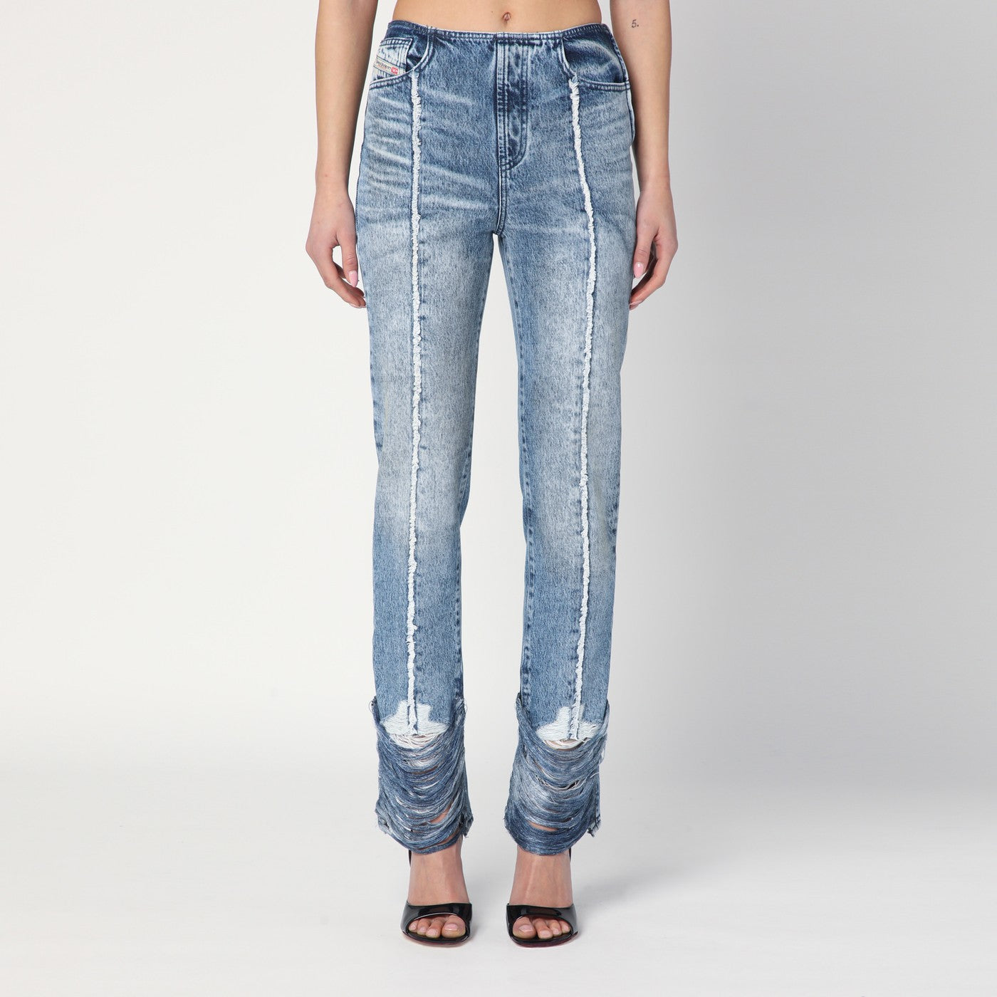 Bootcut jeans D-Ginna blue washed effect