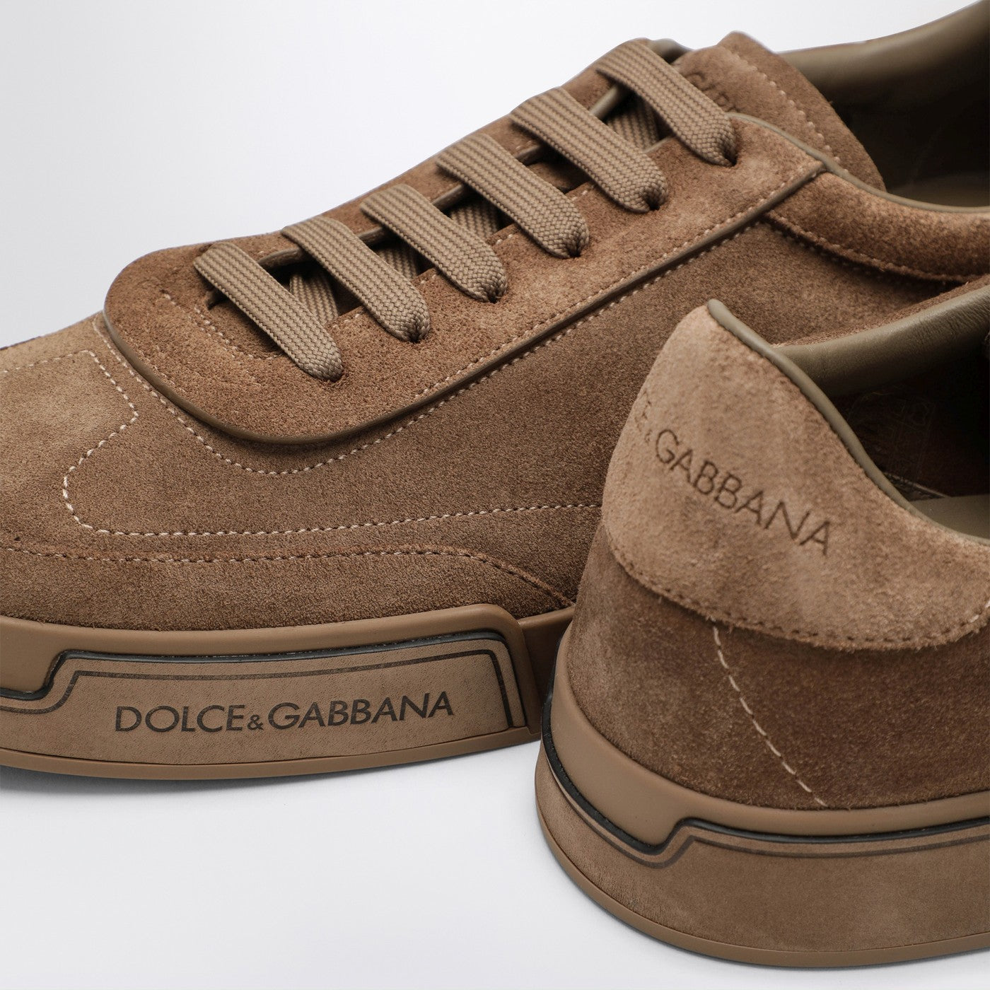 Sneakers Portofino Light en suède coloris noisette