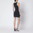 Washed black dress with metallic Oval D