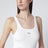 Canotta T-Wife bianca con Oval D laser-cut 