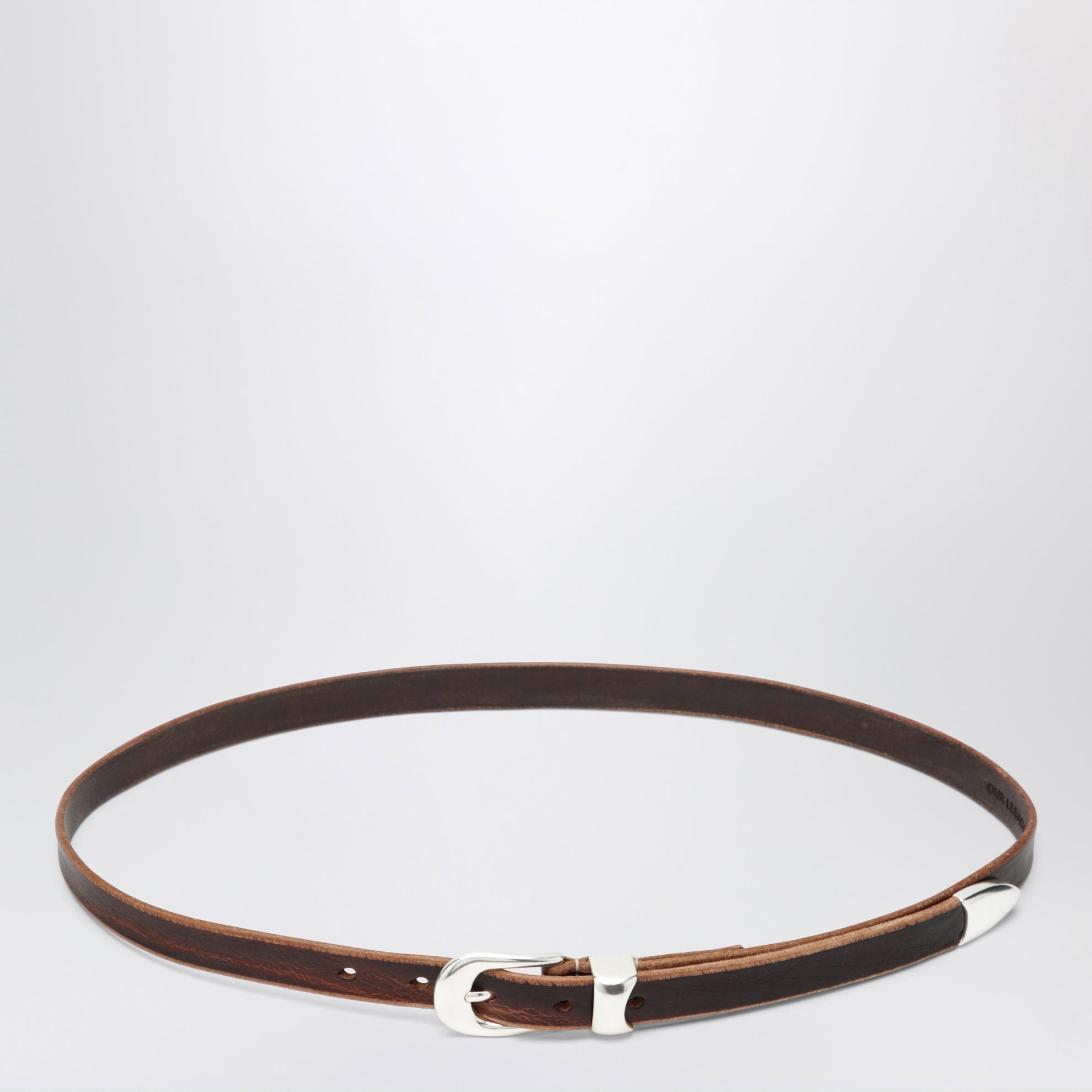 Olega belt in brown calfskin leather