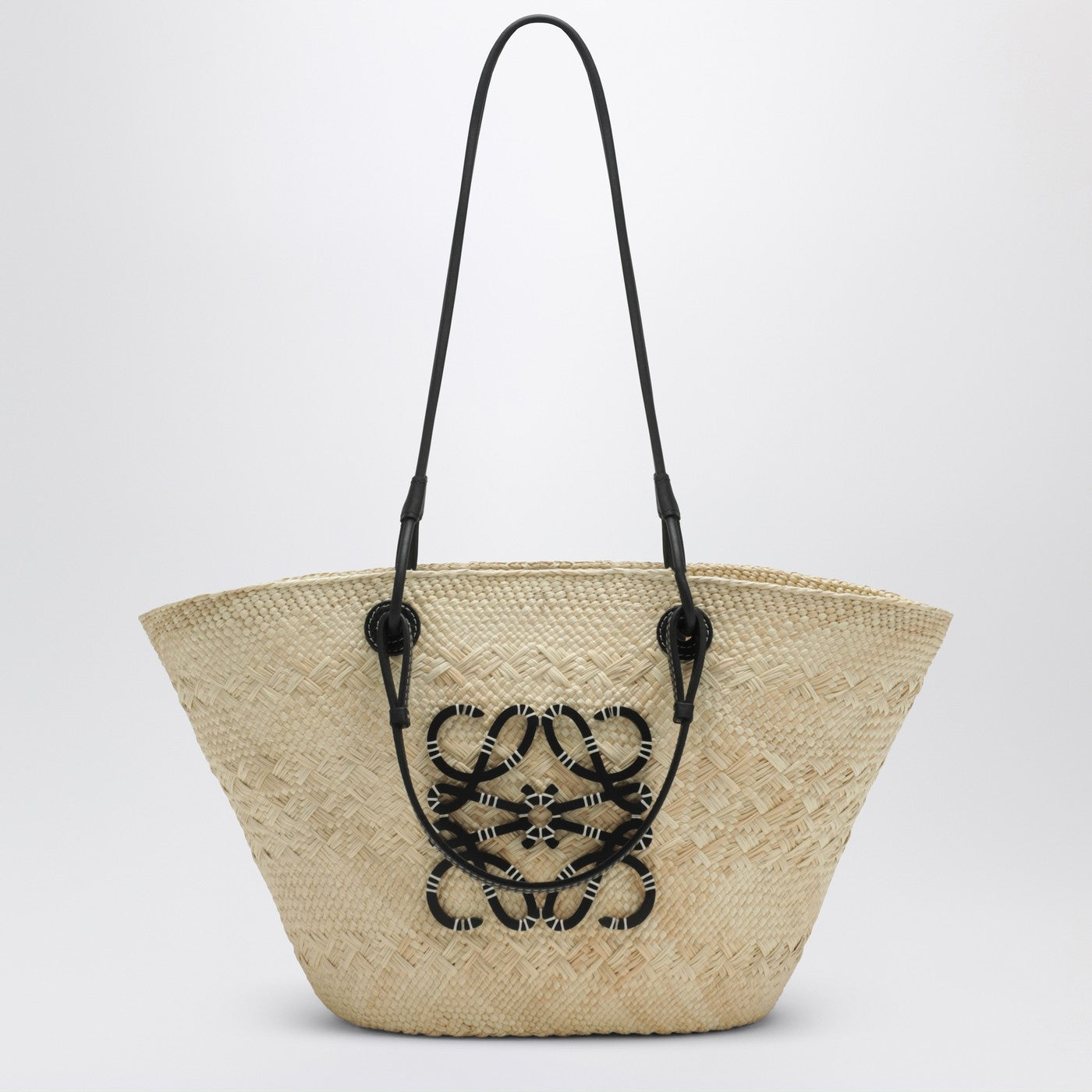 Borsa Anagram Basket media Natural/Black