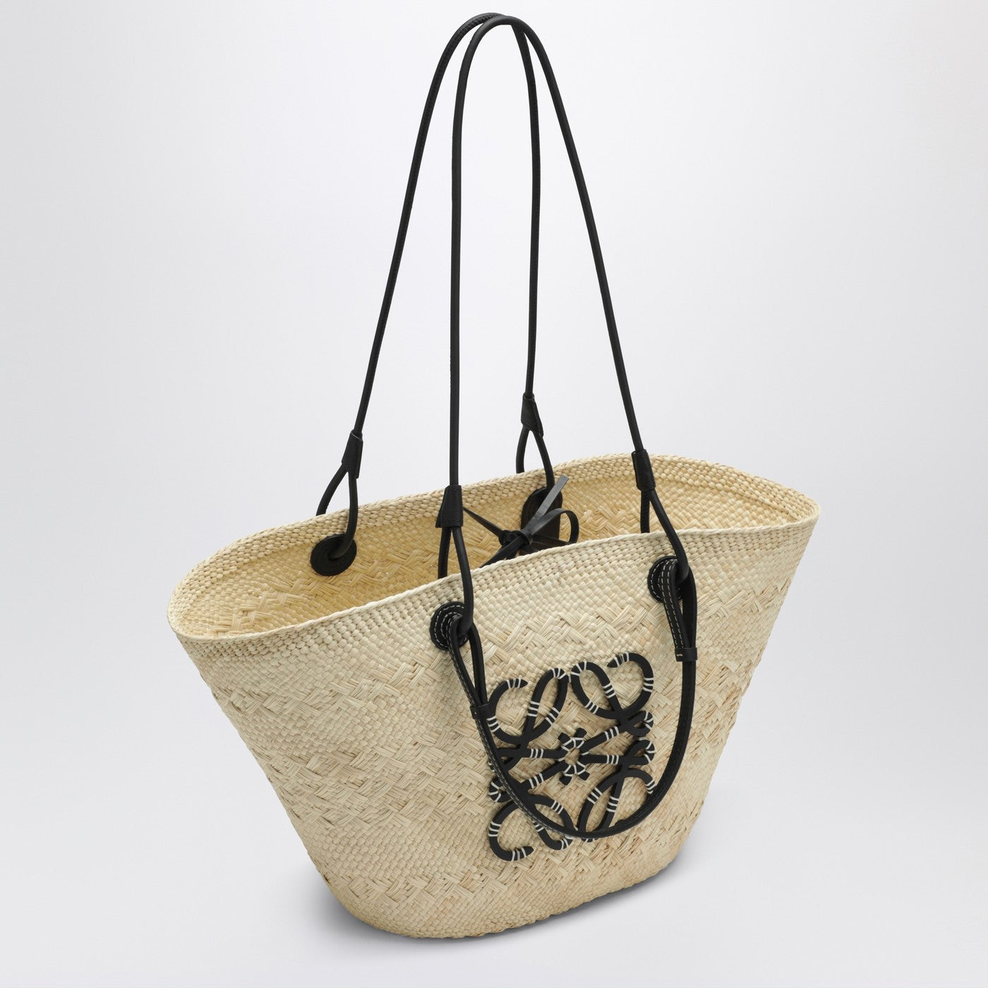 Borsa Anagram Basket media Natural/Black