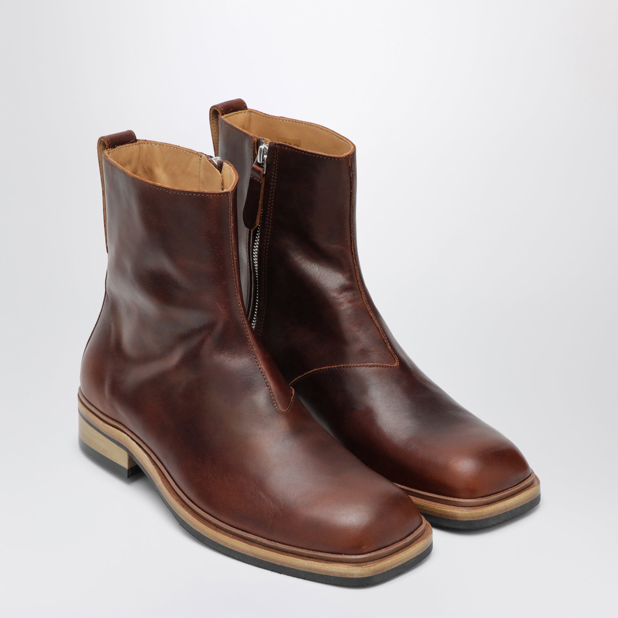 Daimono Stiefel aus whiskyfarbenem Kalbsleder