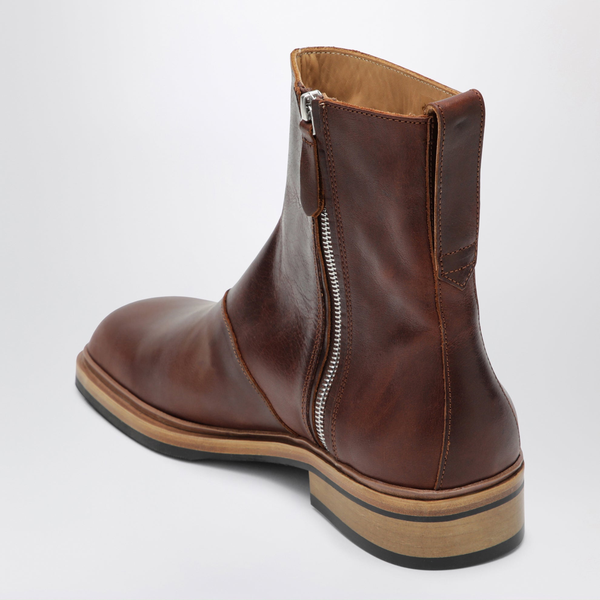 Daimono Stiefel aus whiskyfarbenem Kalbsleder