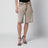 Beige viscose Bermuda shorts