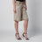 Beige viscose Bermuda shorts