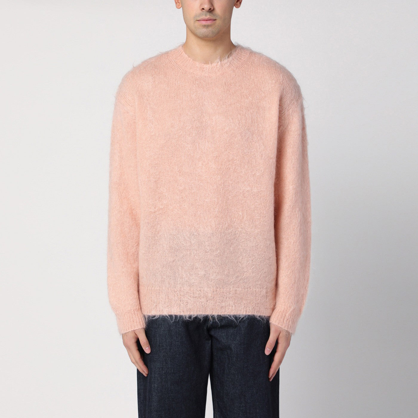 Pink mohair and wool jumper
