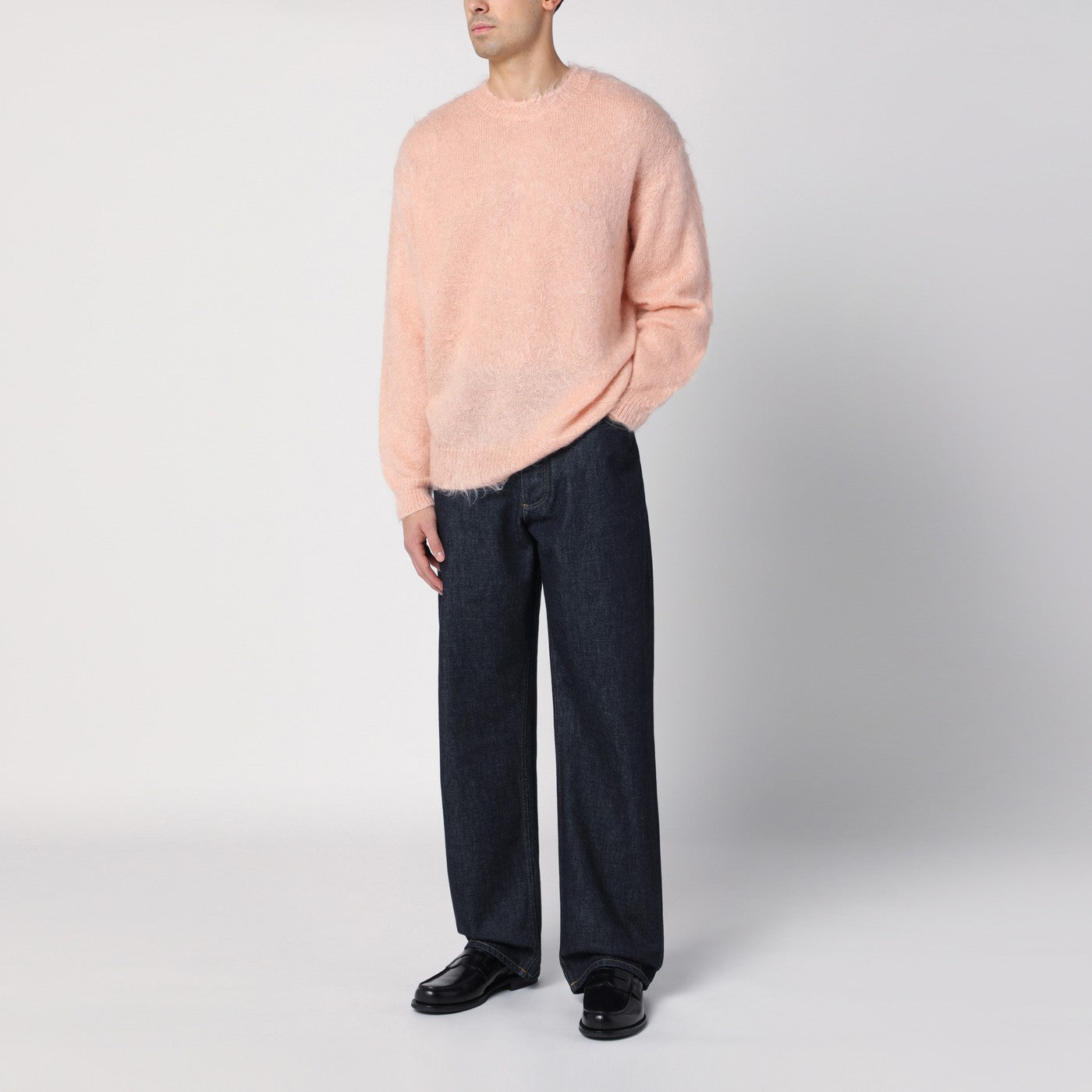 Pink mohair and wool jumper