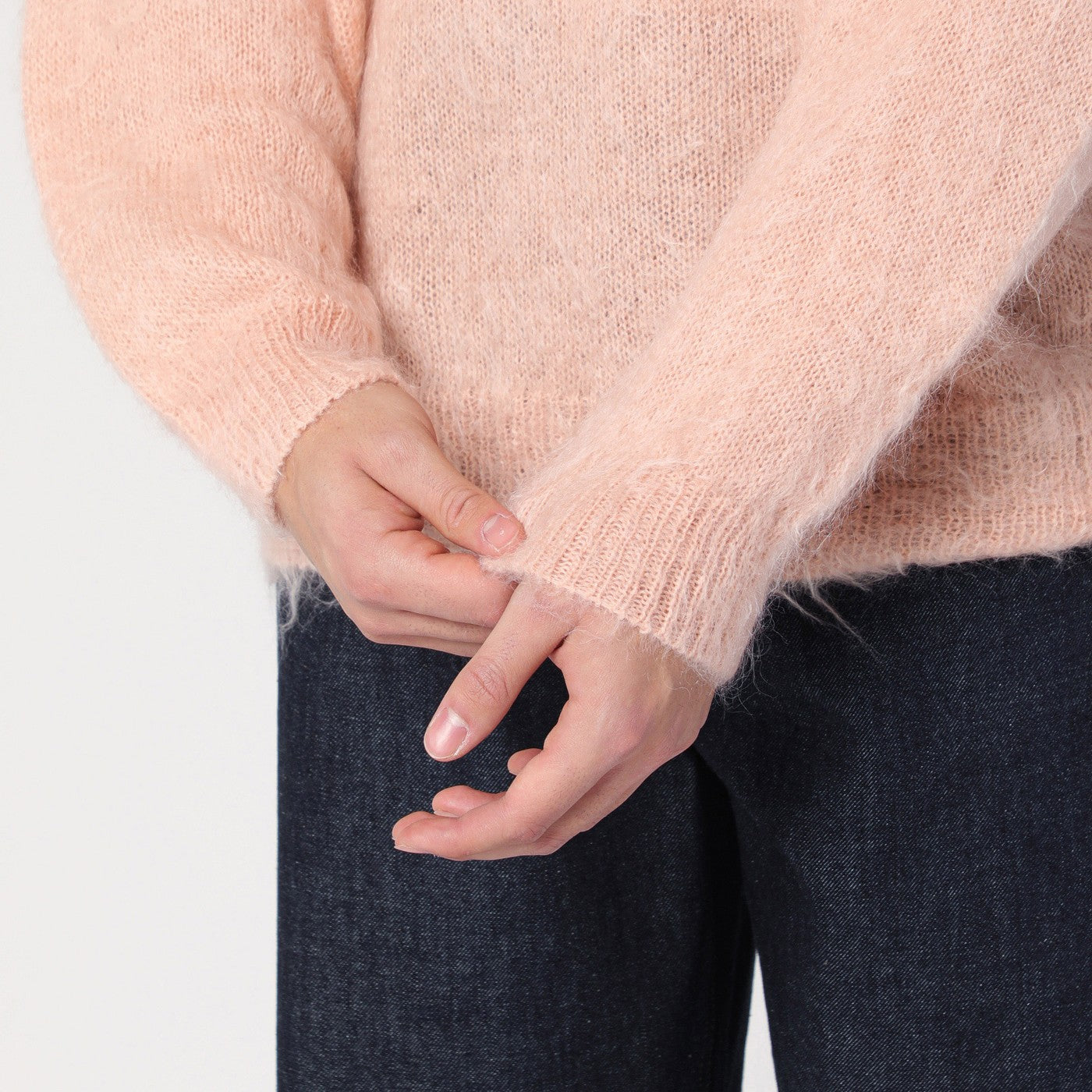 Pink mohair and wool jumper