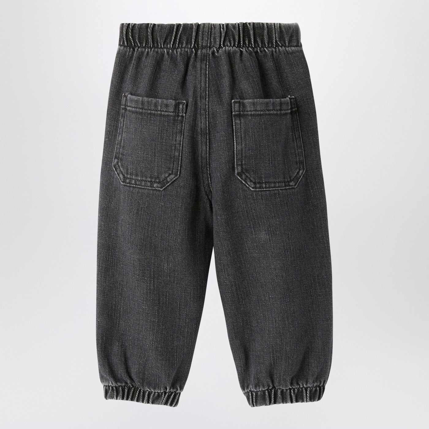 Schwarze ausgewaschene Jeans aus Denim