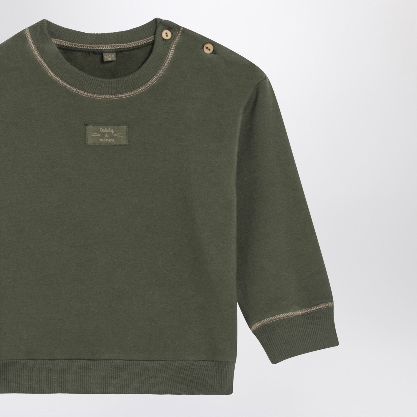 Moss green two-piece cotton suit