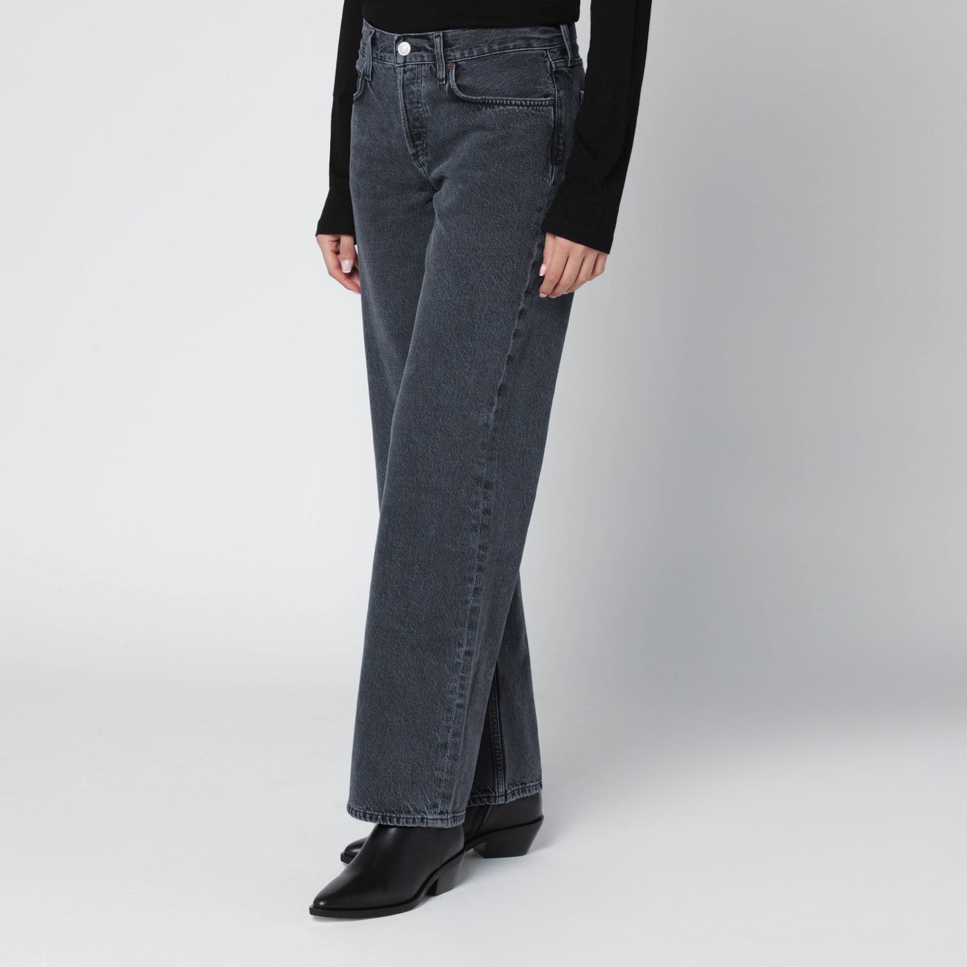 Jean noir effet délavé