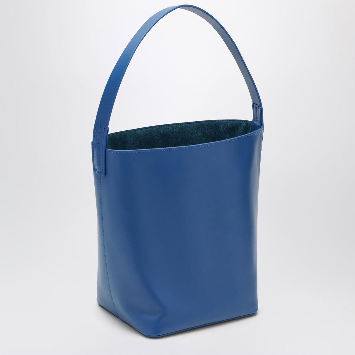 S blue cowhide shoulder bag