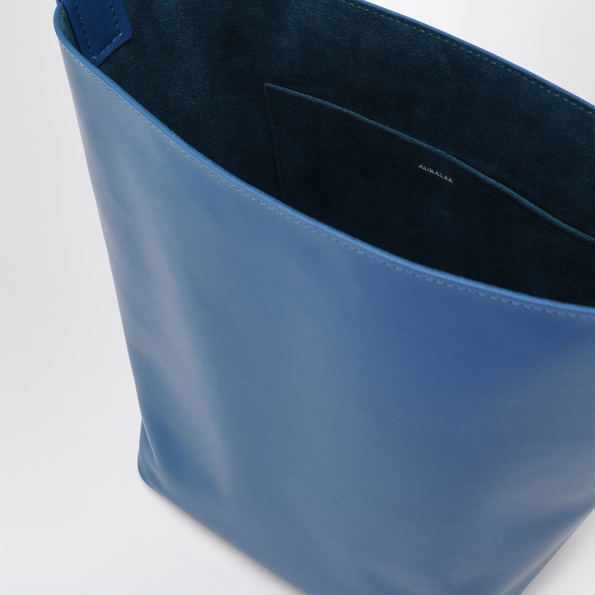 S blue cowhide shoulder bag