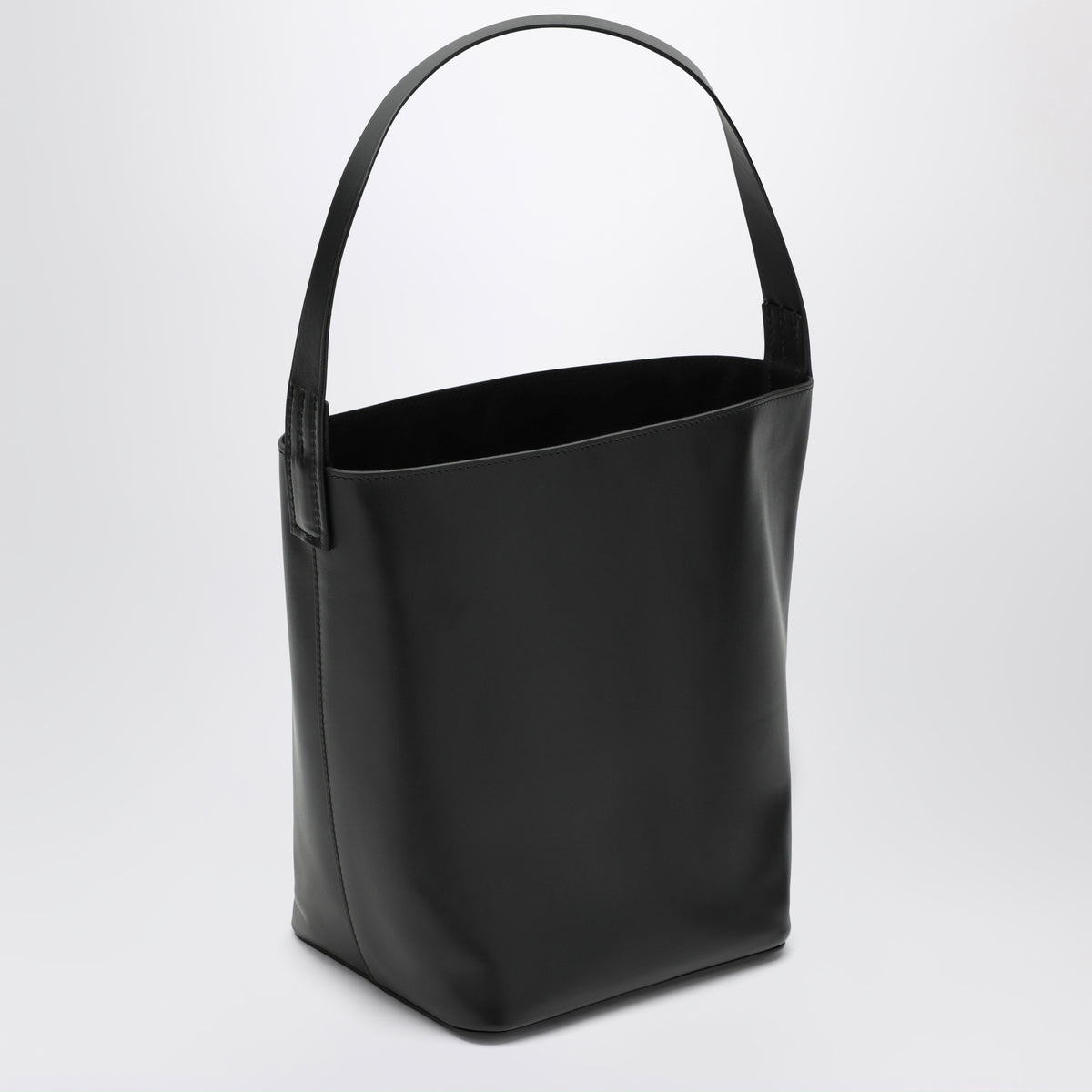 Black S shoulder bag in cow leather