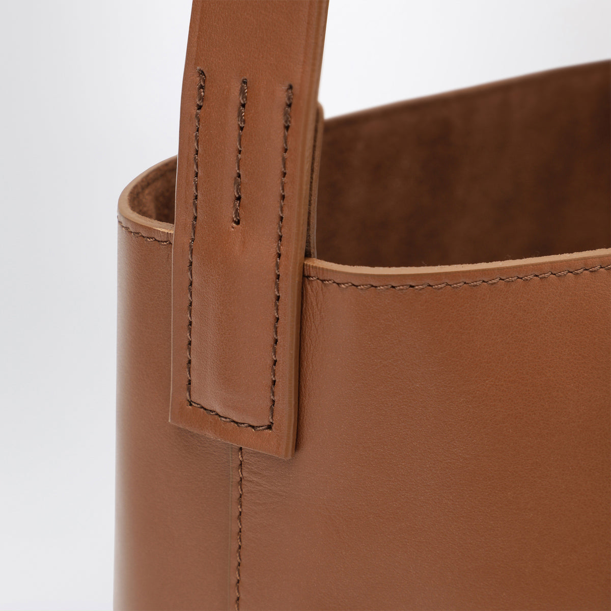 Borsa a spalla S marrone in pelle bovina