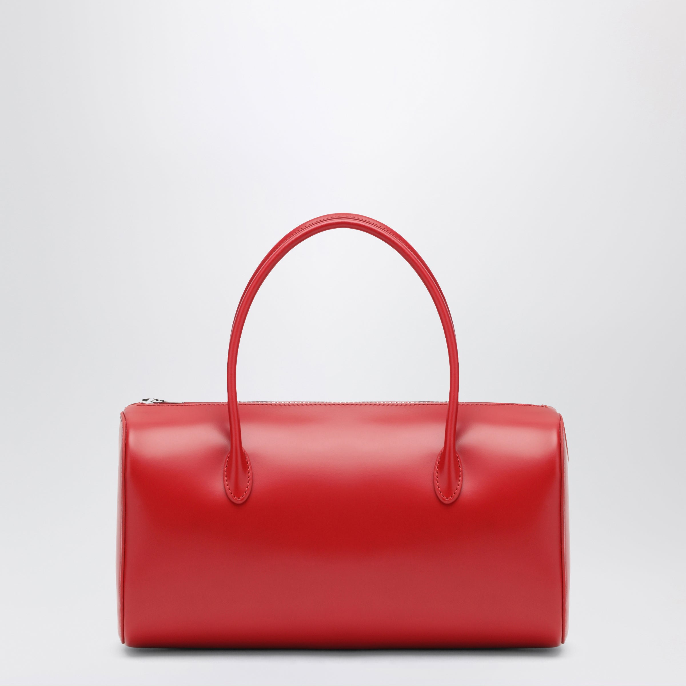 Auralee Red mini Boston bag in cowhide | TheDoubleF