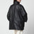 Beige/black reversible short coat in wool
