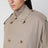 Beige wool trench coat with removable lining