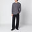 Grey striped T-shirt in wool