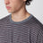 Grey striped T-shirt in wool