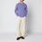 Maglia a maniche lunghe viola in cotone e cashmere