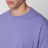 Maglia a maniche lunghe viola in cotone e cashmere