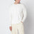 White long-sleeved cotton and cashmere T-shirt