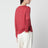 T-shirt rossa a righe in lana