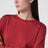 T-shirt rossa a righe in lana