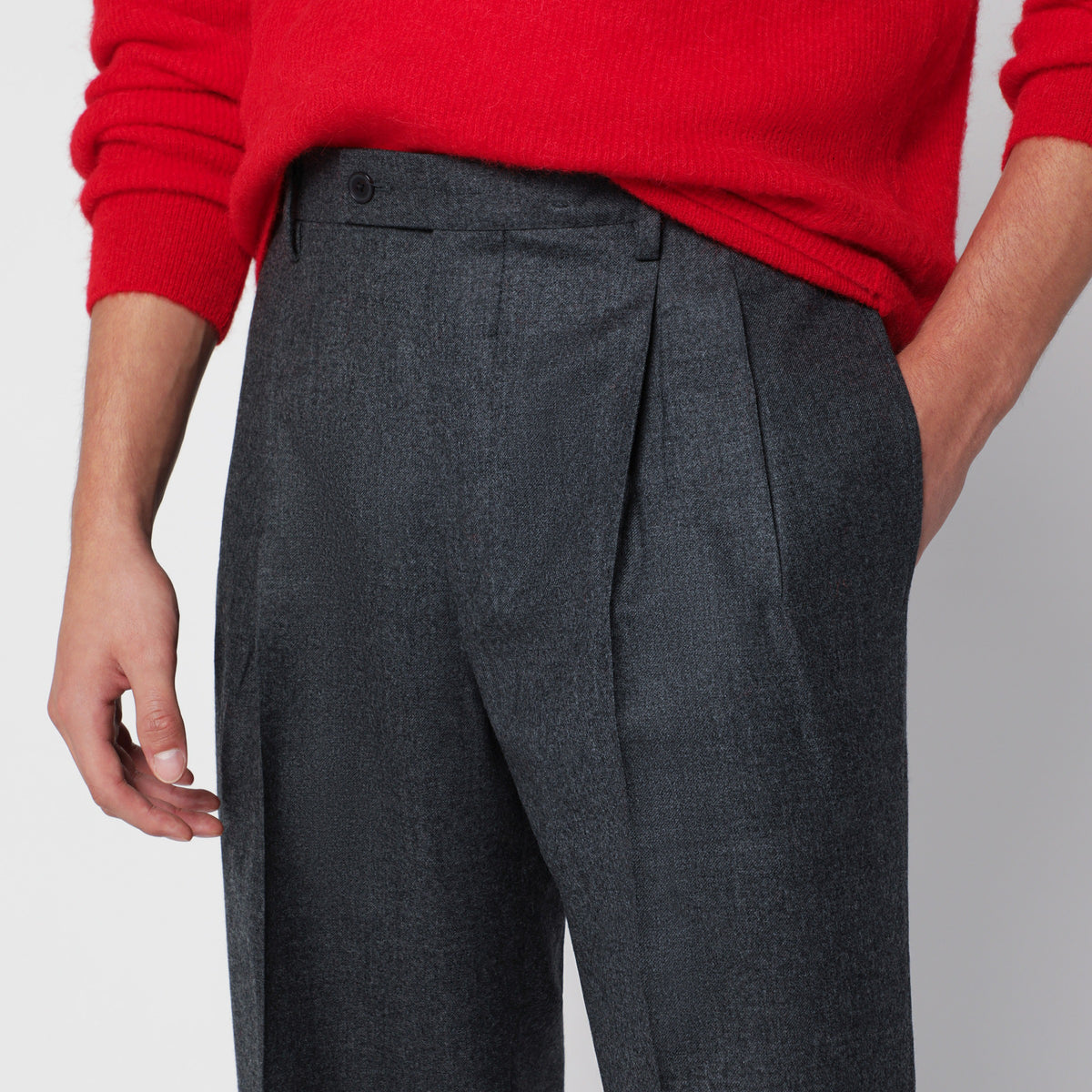 Charcoal grey trousers in wool
