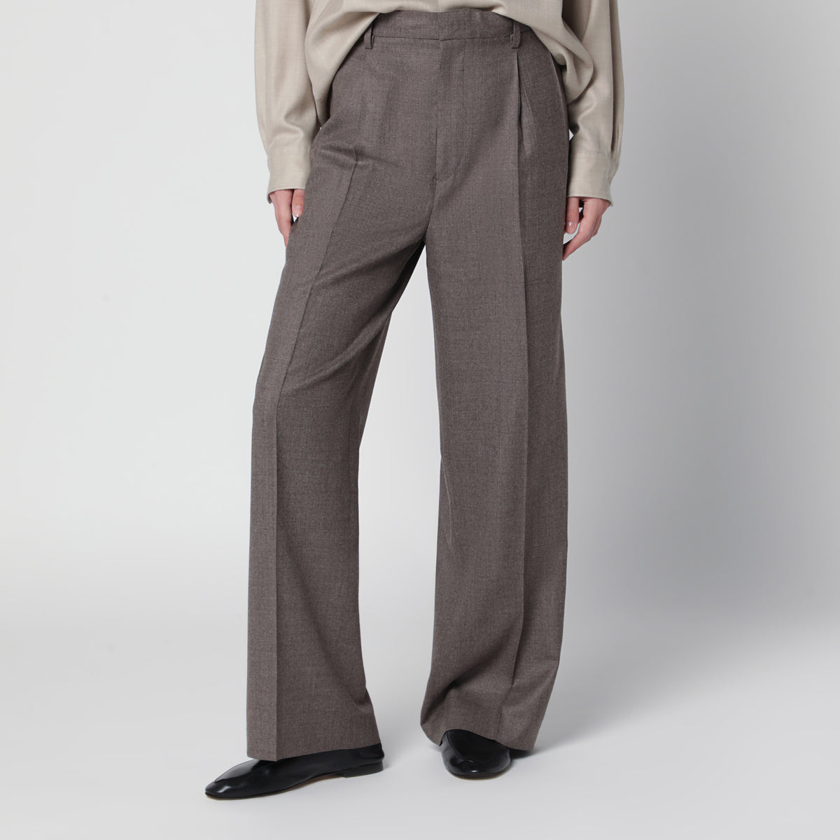 Braune Hose aus Wolle