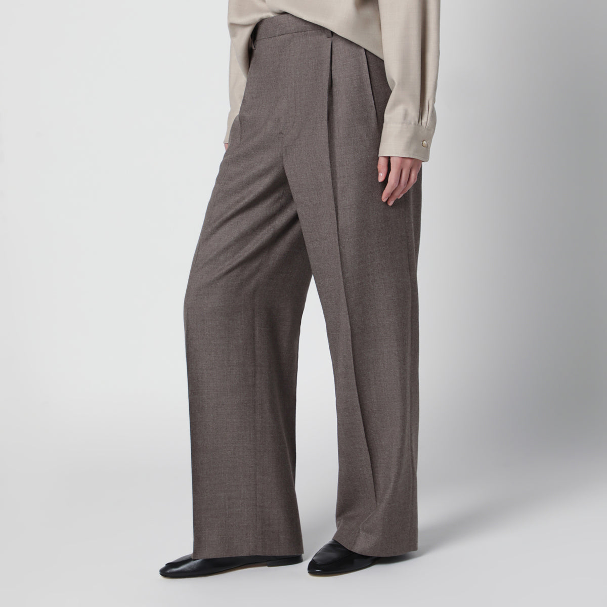 Braune Hose aus Wolle