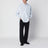 Finx Oversized Light Blue Cotton Twill Shirt