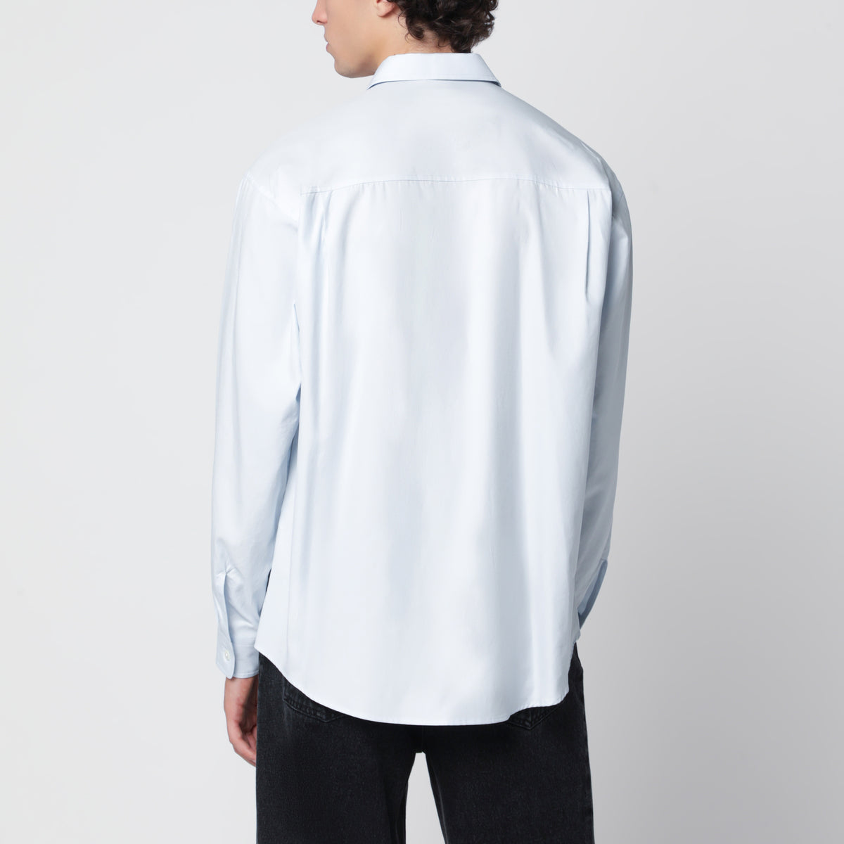 Finx Oversized Light Blue Cotton Twill Shirt